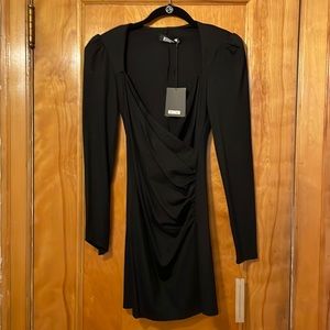 Reformation Adams Mini Dress Black, Small